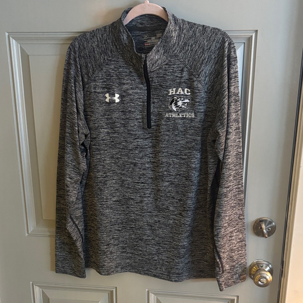 The Harley School Under Armour Gray Zip Up Sweater